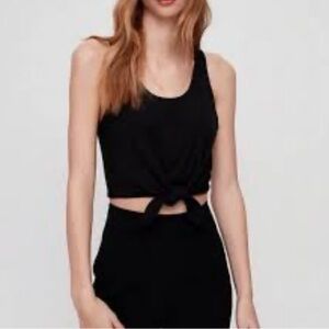 Wilfred Black Tie-Front Tank Top Aritzia